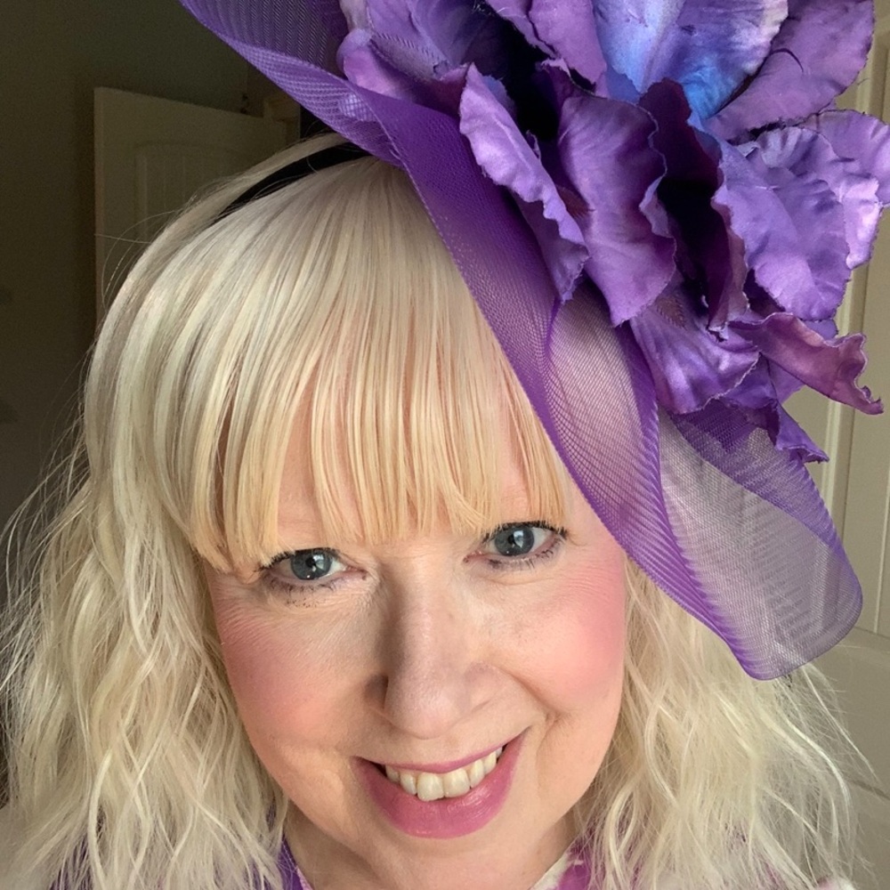 Purple Iris Floral Fascinator perfect for The Derby